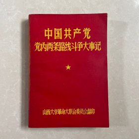 中国共产党党内两条路线斗争大事记