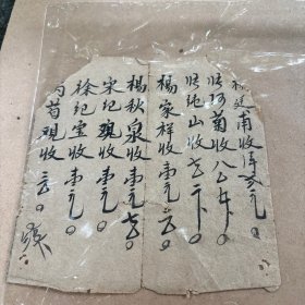 民国时期的帐单6张
