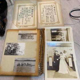 越战老相册一本 韩国参加越战士兵的相册，内有该士兵结婚照和结婚誓约
