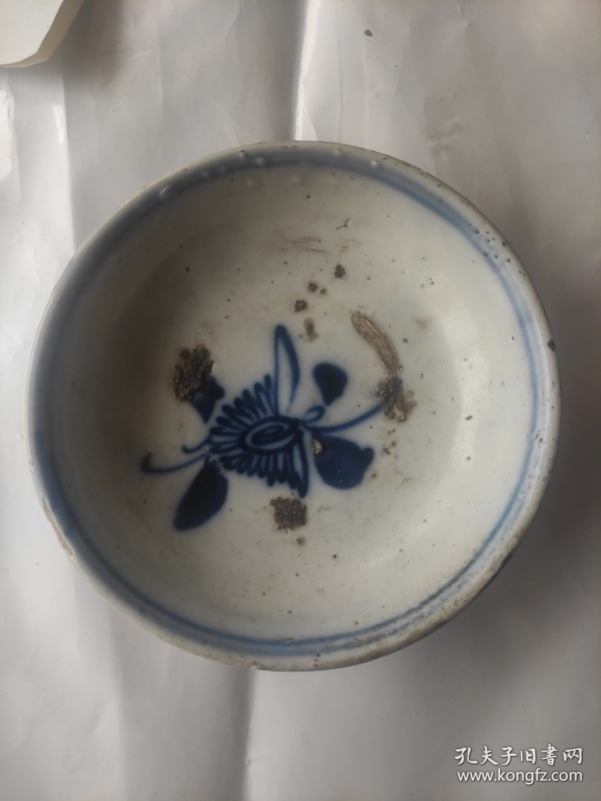 清未青花小碟，品相如图，包老包真。