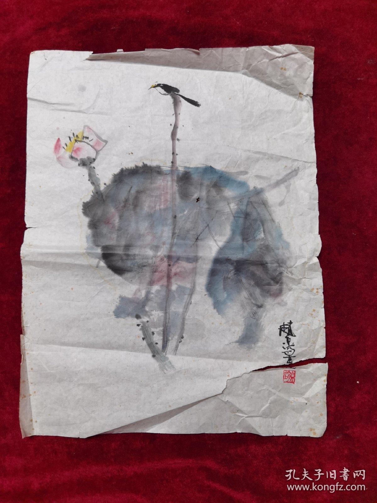 著名画家.赵京.花鸟画原作.