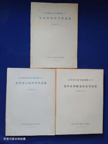 古代防治老年病资料之一：论治眩晕的资料选编、之二：论治冠心病的资料选编、之三：论治前列腺炎的参考资料（3册合售）油印本