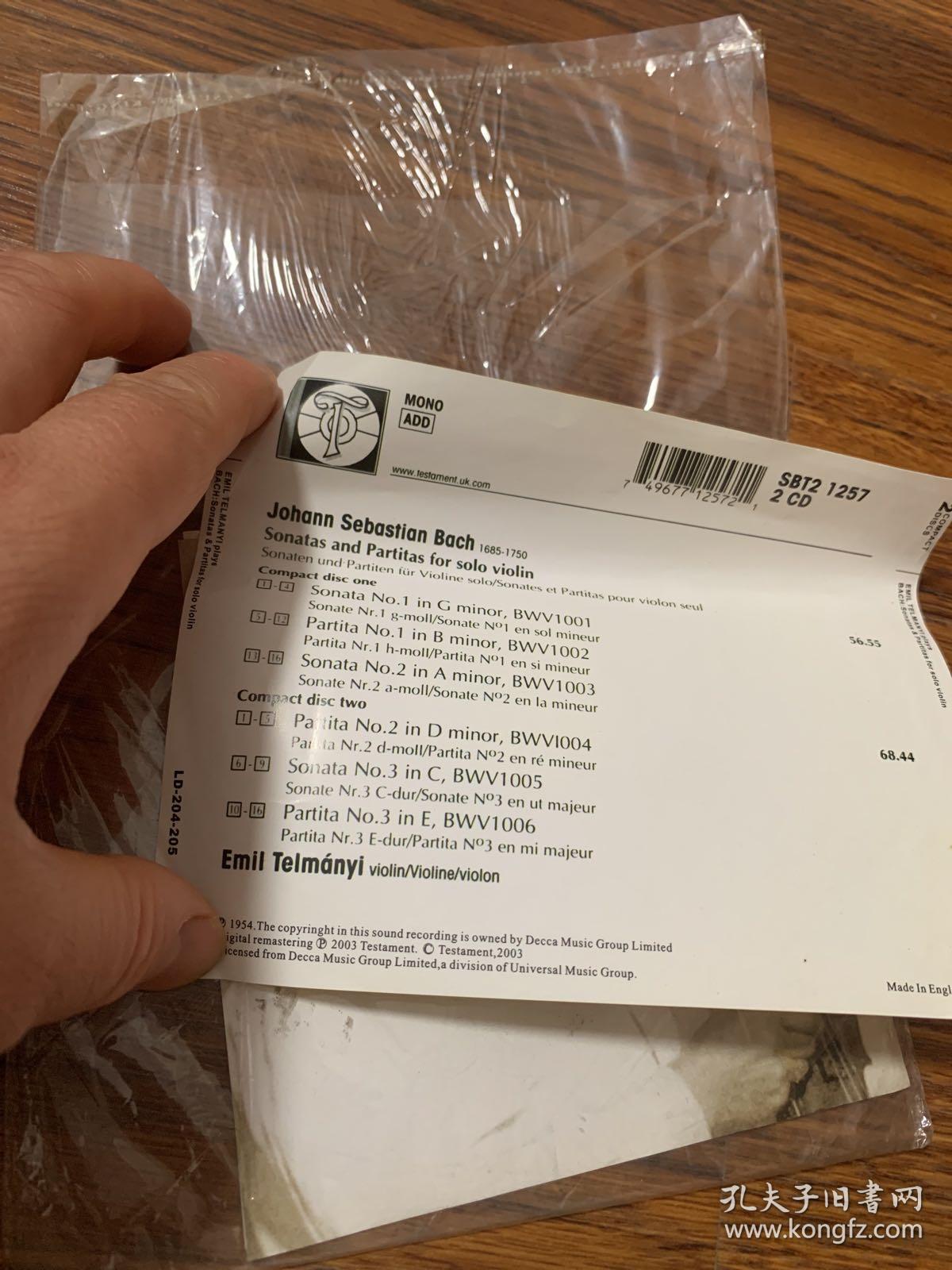 EmilTelmanyiplays双碟光盘.无外盘盒.音质完美.光盘无划痕