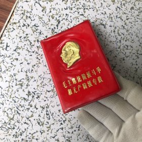 毛主席论阶级斗争和无产阶级专政、塑封面带毛主席金像 【塑料精装、 毛主席像 1页、 林副主席题词1页 】（袖珍本）不缺页，实物拍图，以图为准