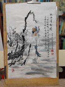 著名画家黄云芝画《陆游赏梅》