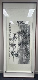 魏靖达国画《竹》