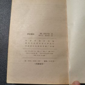 梦的解析：作家参考丛书