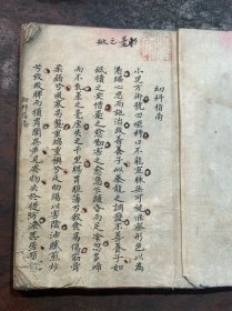 清代中医手抄本《幼科指南》