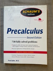 Schaum's Outline of Precalculus, 2nd Edition (Schaum's Outline Series) 微积分预备教材教辅【英文版，约12开】