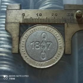 2007年 英国2英镑废除奴隶制200周年 世界硬币外国硬币纪念币双色币
