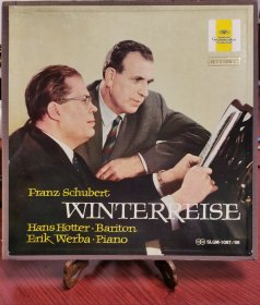 黑胶LP古典唱片|舒伯特声乐套曲《冬之旅》，德国著名男中音汉斯·霍特演唱，奥地利钢琴家Erik Werba演奏，2LP，DG唱片1960年发行，品相很好，无磕无裂无变形无划痕，亲测一针到底。