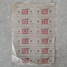 老票证：1978年江西全南县糖票。