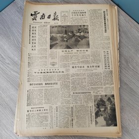 云南日报1987年2月1日（4开二版） 中华人民共和国计量法实施细则。 我国去年能源交通原材料重点建设投产项目多。 农村合作经营组织财务管理大有改善。 屏边县联营发展快效益好。 刻苦学技术努力作贡献。 医疗专家到前线救死扶伤为军民。