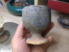 宋 宣州窑茶叶沫釉高足杯式炉瓷片标本