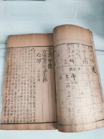 康熙木刻大开本《崇文堂重订字汇》兰牌记，存十三册，缺寅集。总体品相尚佳，以图为准。