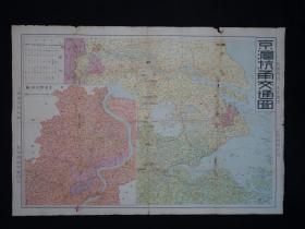 京沪杭甬交通图 民国时期地图 附《上海附近详图》