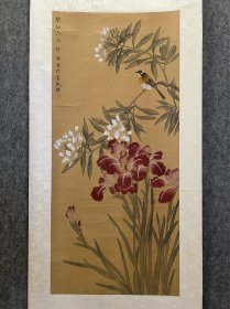 古筆花鸟图，创汇时期60-80年代，
