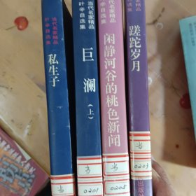 叶辛作品系列：孽债，私生子，蹉跎岁月，巨澜上，闲静河谷。（合售）