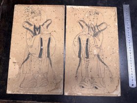 明代～（儒释道）三教神仙画像十二幅。人物传神、画工精湛！