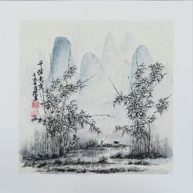 卡纸山水50*50cm