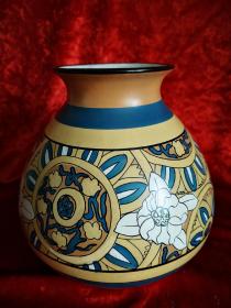 手工彩绘陶瓷罐：高：20厘米，直径：20厘米，售价：120元