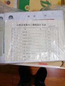 小学语文教学投影片·幻灯片（九年制义务教育 语文第二册一套全，小学语文第十二册一套全，六年制小学语文第八册一套全，共3套全）