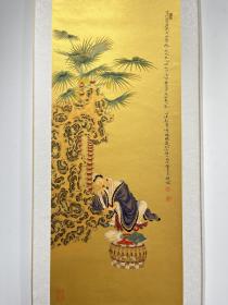 任重真迹《高士图》，保真，手工精裱立轴，尺寸：190*49cm，画心：96*40.5cm