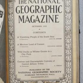 national geographic美国国家地理（1919年   9—12   期16开精装合订本）（八一电影制片厂藏书，外文原版，实物拍图，外品详见图，封面盖印章如图，内页干净整洁无字迹无勾划，古旧图书买前详询，售后不退）