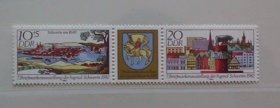 民主德国邮票 东德  1982年 第7届青少年邮展 建筑 2全