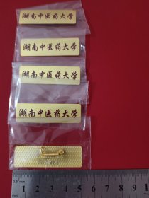 湖南中医药大学校徽5枚合售75元  编号随机   不包邮 不议价