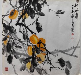 刘春华人物画老托芯 尺寸 68x68公分