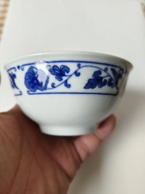 翡翠青花瓷 邯郸美玉牌 青花碗【怀旧收藏】【老物件儿】【直径11.6厘米，高5.5厘米】·