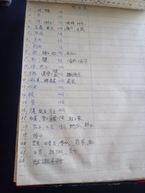 一厚本手记菜谱 烹饪方法，步骤。详实 能有二百多页