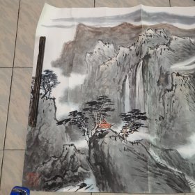 张大林四尺斗方山水画一幅