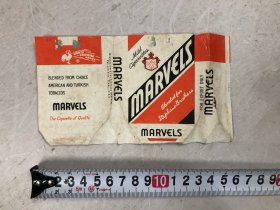 约五十年代 奇迹 MARVELS 烟标外包装纸  (尺寸 ; 15.8*8.7cm )