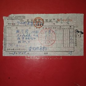 1969年4月4日，胶质线，开关，北京市发货凭证，北京广内街道革命委员会，宣武区菜市口五金商店革命委员会广内五交化商店（生日票据，五金机电2类票据，语录专题2）。（84-10）