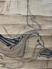 古筆人物图，清代，【曾我蕭白】 
1730 - 1781 （52歲。本 姓三浦，字師龍，號輝鷹、暉雄、暉一、輝一、蕭 白、如鬼、鬼神齋、鸞山、蛇足軒' 飛鸞、虎道、德 甫，通稱左近次郎一京都生人' 從師高田敬甫，又祖 述雪舟等楊、曾我蛇足。終成自家之風，筆意豪放， 用彩反差強烈，個性突出，世有奇才之稱。自詡曾我 蛇足第十代，與池大雅交友甚密'擅長水墨山水、人 物代表作品《群仙圖屏風》