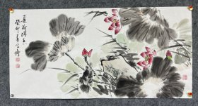 国画小写意花鸟精品《夏荷清香》王学增,号:雪峰轩;现任:中国昊业书画研究院副院长、中国国际书画研究院理事理事、河北美协会员。 (画工精细)这种贵气文人气的写意画很难见了。最近清库 价格超低