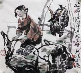 中国美术家协会会员，汕头美术家协会副主席，汕头画院画师-林月光-人物画