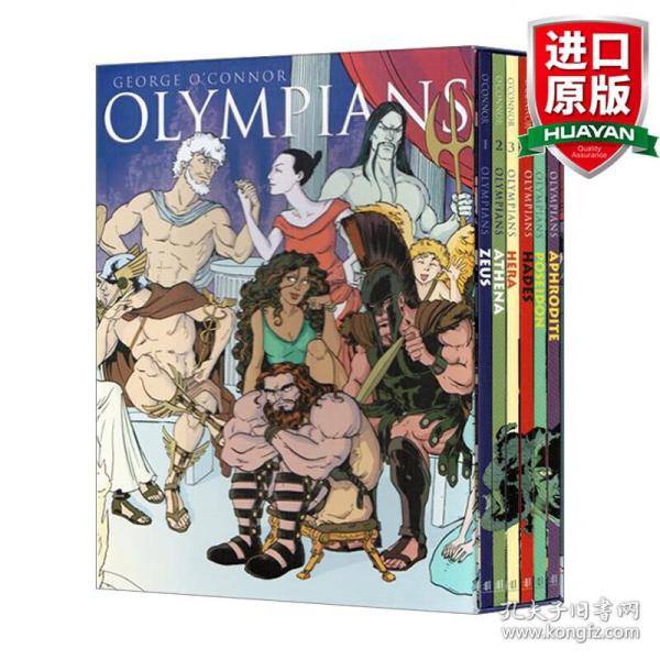 英文原版 Olympians Boxed Set Books 1-6: Zeus, Athena, Hera, Hades, Poseidon & Aphrodite  奥林匹斯主神系列漫画小说6册盒装：1-6 英文版 进口英语原版书籍