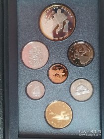 加拿大硬币，1993年精制币套装，银币有氧化。