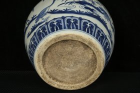 瓷器 明青花芦雁纹罐 高30厘米 直径33厘米