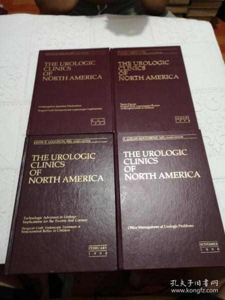 THE UROLOGIC CLINICS OF NORTH AMERICA 1998全年16开精装合订4册全 英文原版医学书