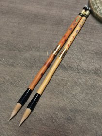 日本月浦毛笔狼毫写奏，坪川制，鼬毫即狼毫，峰长2.6，直径0.7厘米，全新未使用，90元一支