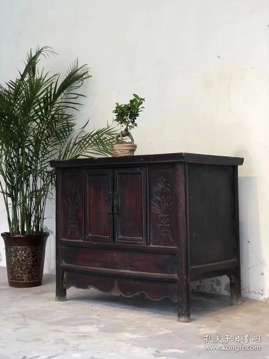 清代，老榆木书桌，全品