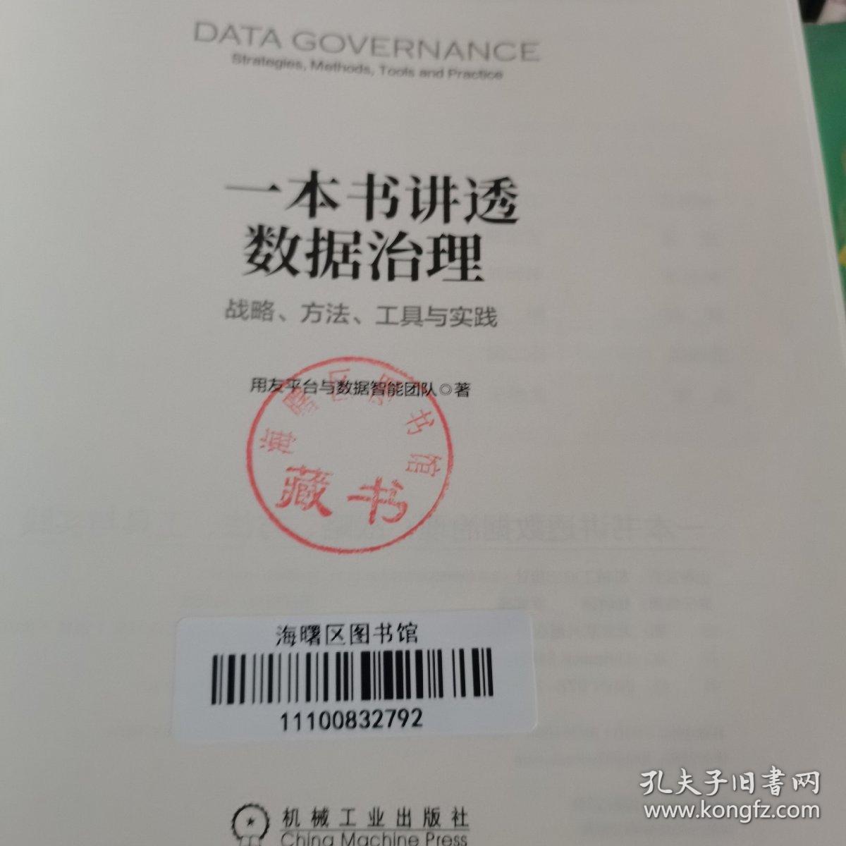 一本书讲透数据治理：战略 方法 工具与实践