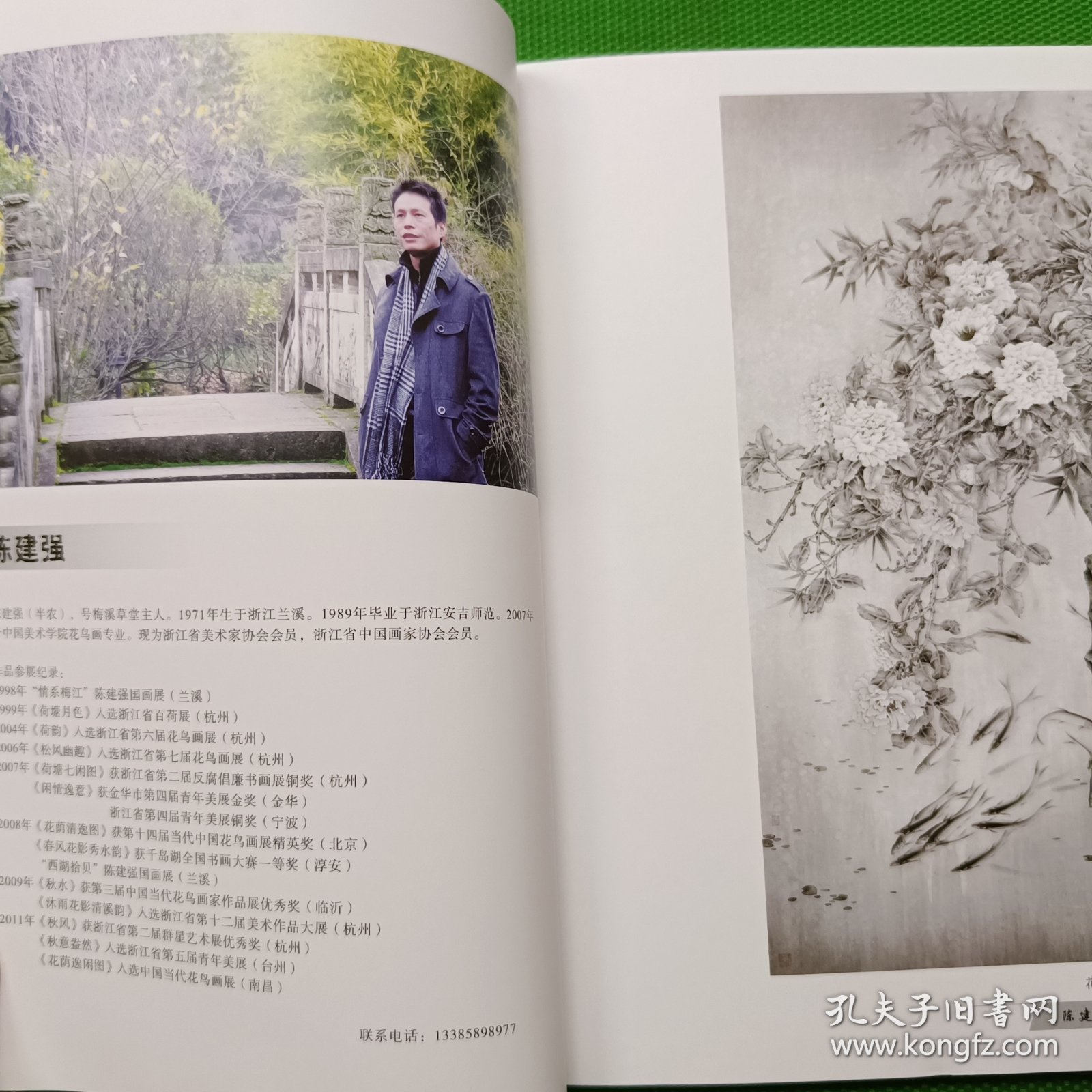 陈建强国画展、陈建强花鸟画集闲情逸意（2册）