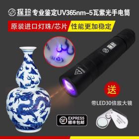 探珍专业鉴定紫光手电筒5瓦