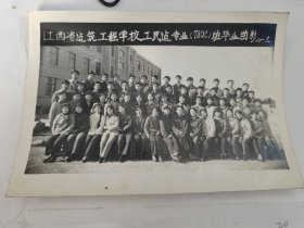 江西建筑工程学校工民建7802班毕业留影 南昌市资深教育专家中学数学教研员万智儒老师散出之黑白原版老照片 名师荟萃，蔚为大观，弥足珍贵。