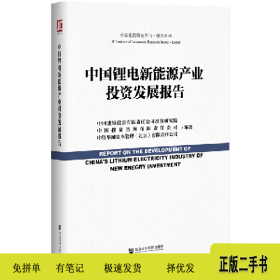 中国建投研究・报告中国锂电新能源产业投资发展报告9787520170